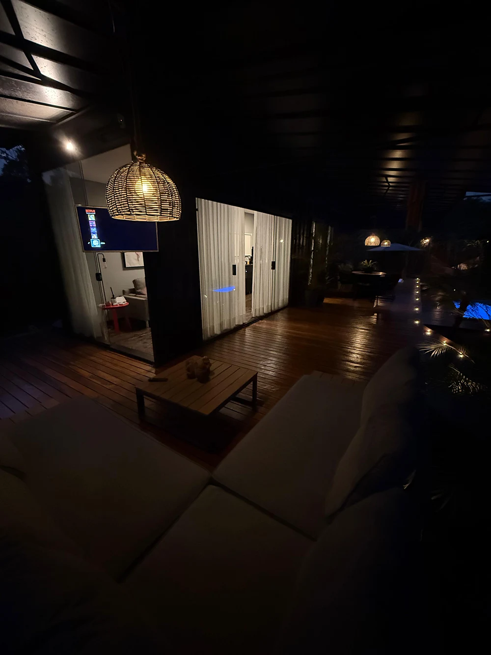 Chalé Container - chale noite